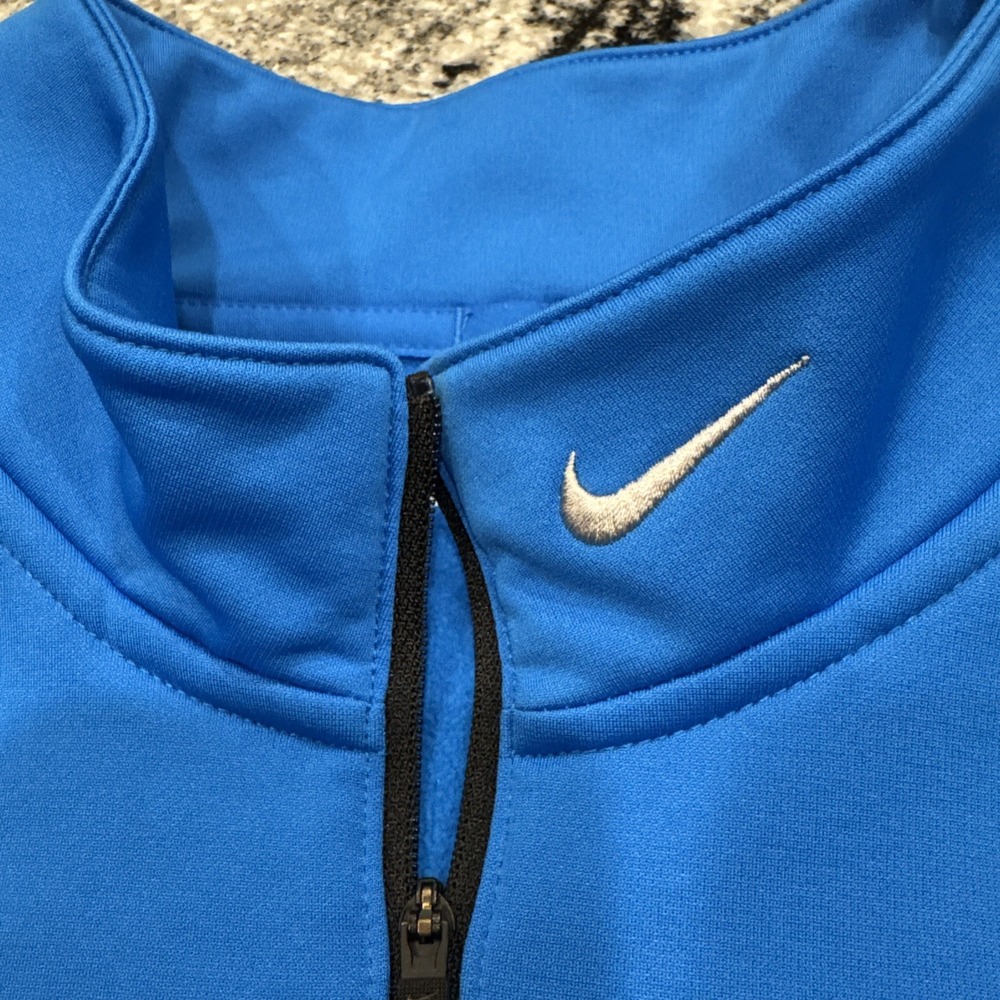 Nike Golf Tour Performance 1/4 Zip Men's Blue Long Sleeve Therma-Fit Size M #878 - Picture 8 of 12